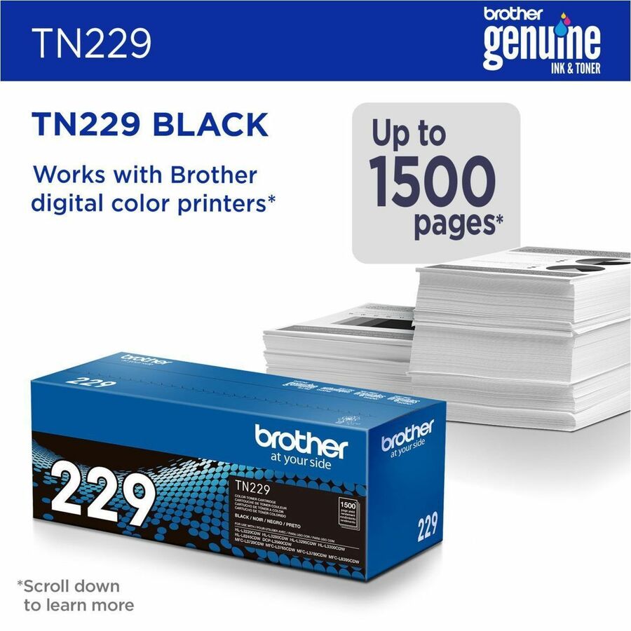 Brother Original Standard Yield Laser Toner Cartridge - Black - 1 Each (Model 3)