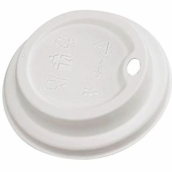 Globe Dome Cup Lids — Fits 8 oz Cups, White, 50/Pack