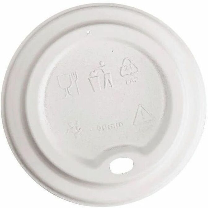 Globe Dome Cup Lids — Fits 10–20 oz Cups, White, 50/Pack