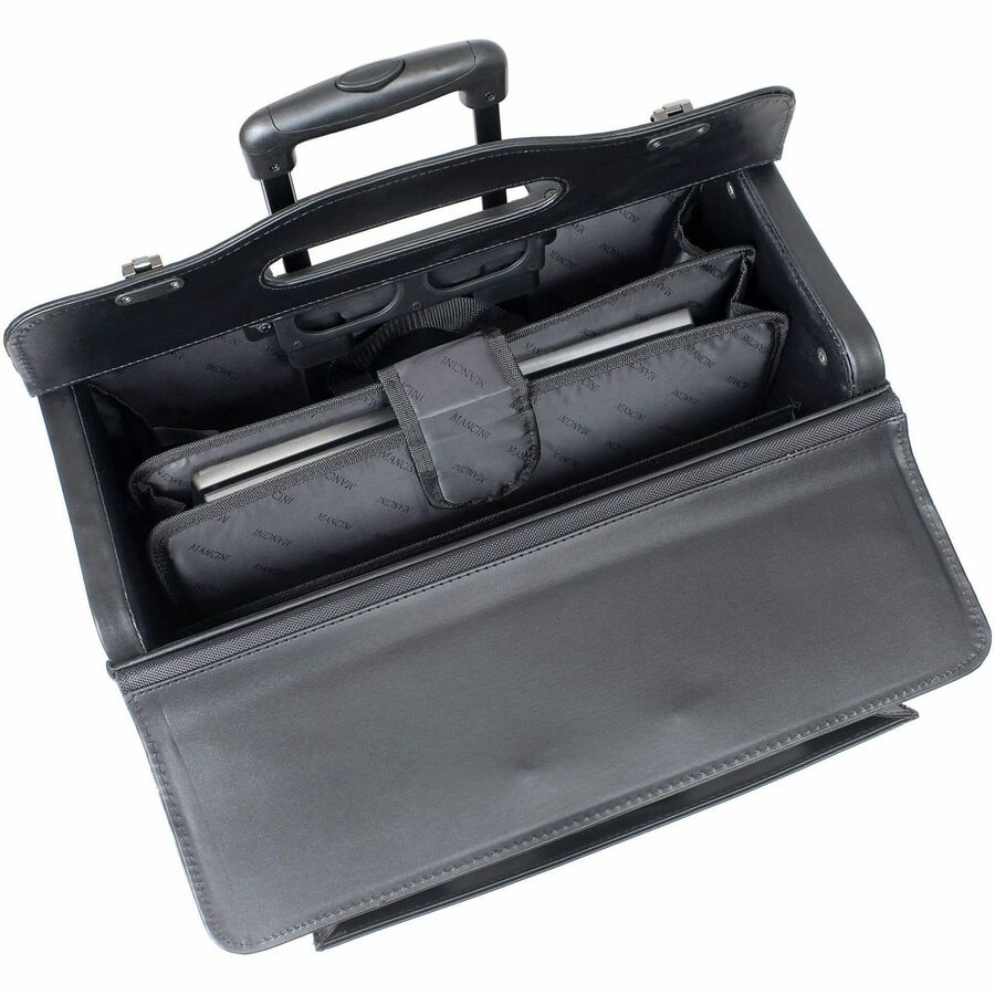 MANCINI Business Carrying Case for 17" Notebook, Folder, Document, Catalogue, Sample - Black