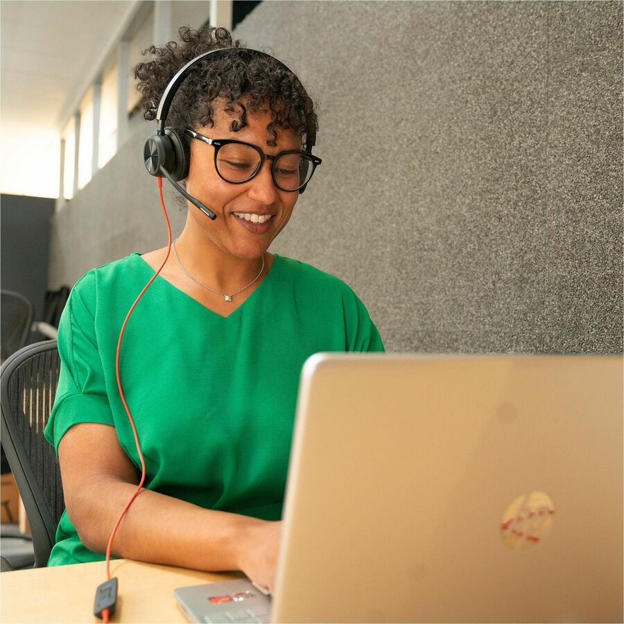 Poly Blackwire 8225 Stereo Microsoft Teams Certified USB-C Headset + USB-C/A Adapter