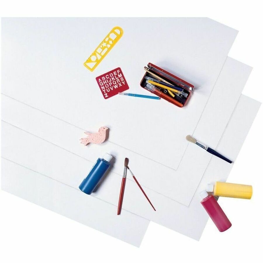 Pacon 4-ply Bristol board, 22 x 28 in, white