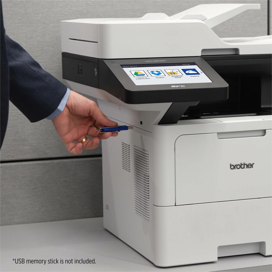 Brother MFC-L6810DW Wireless Laser Multifunction Printer - Monochrome - Gray