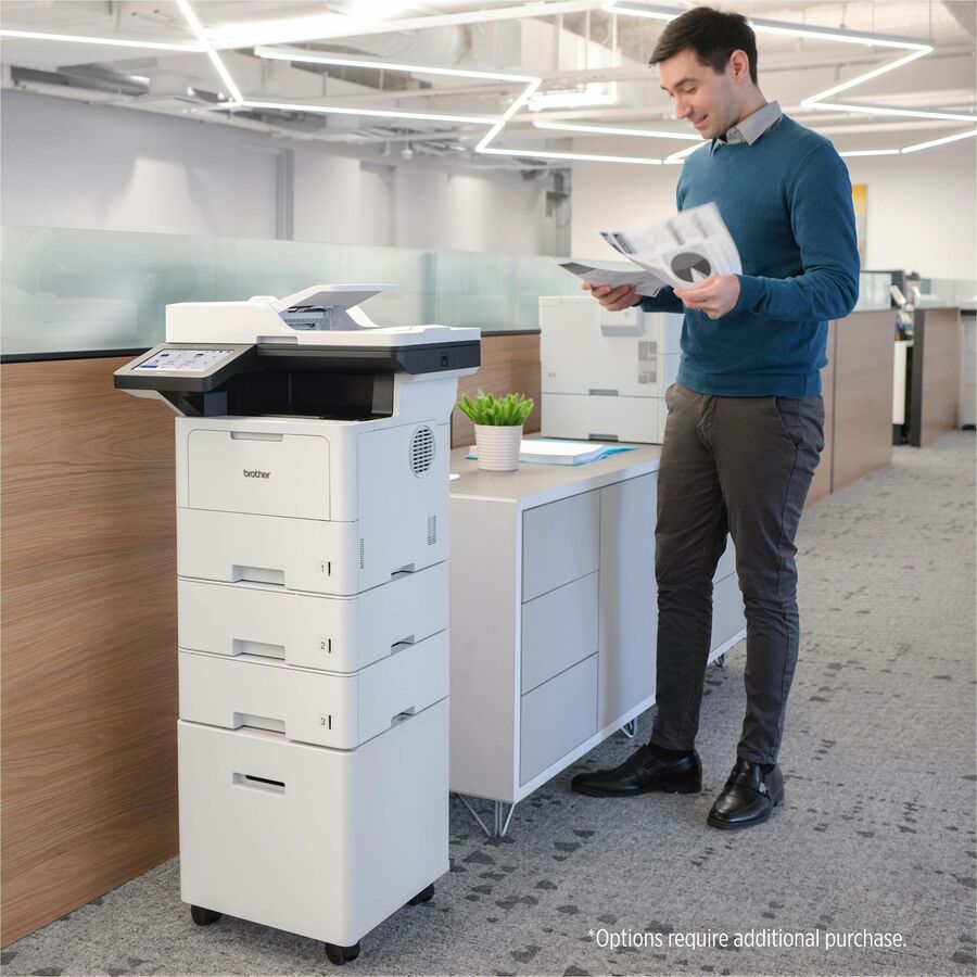 Brother MFC-L6810DW Wireless Laser Multifunction Printer - Monochrome - Gray