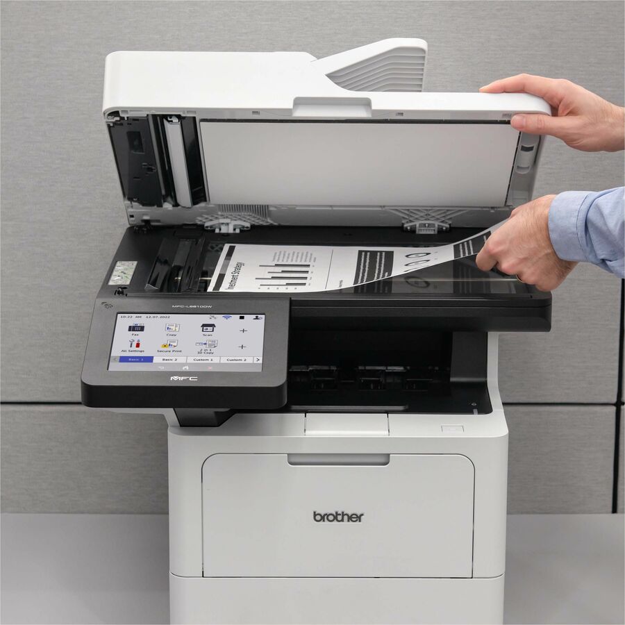 Brother MFC-L6810DW Wireless Laser Multifunction Printer - Monochrome - Gray