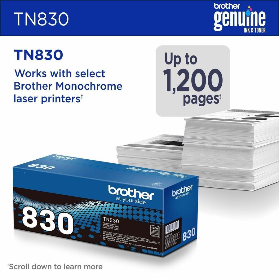 Brother Original Standard Yield Laser Toner Cartridge - Black - 1 Each (Model 3)
