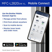 Brother MFC-L2820DWXL Wireless Laser Multifunction Printer - Monochrome - Gray