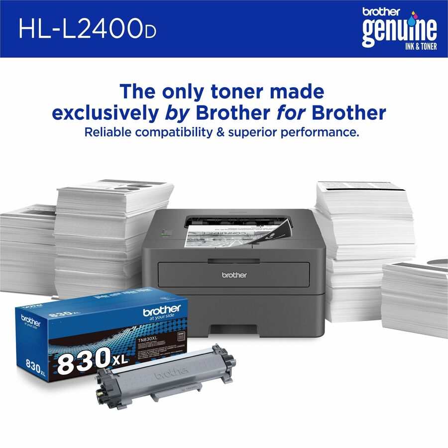 Brother HL-L2400D Desktop Wired Laser Printer - Monochrome