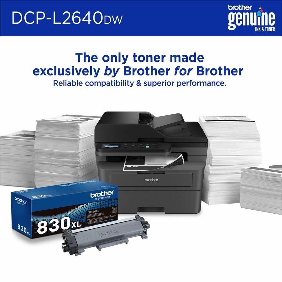 Brother DCP-L2640DW Wireless Laser Multifunction Printer - Monochrome - Gray