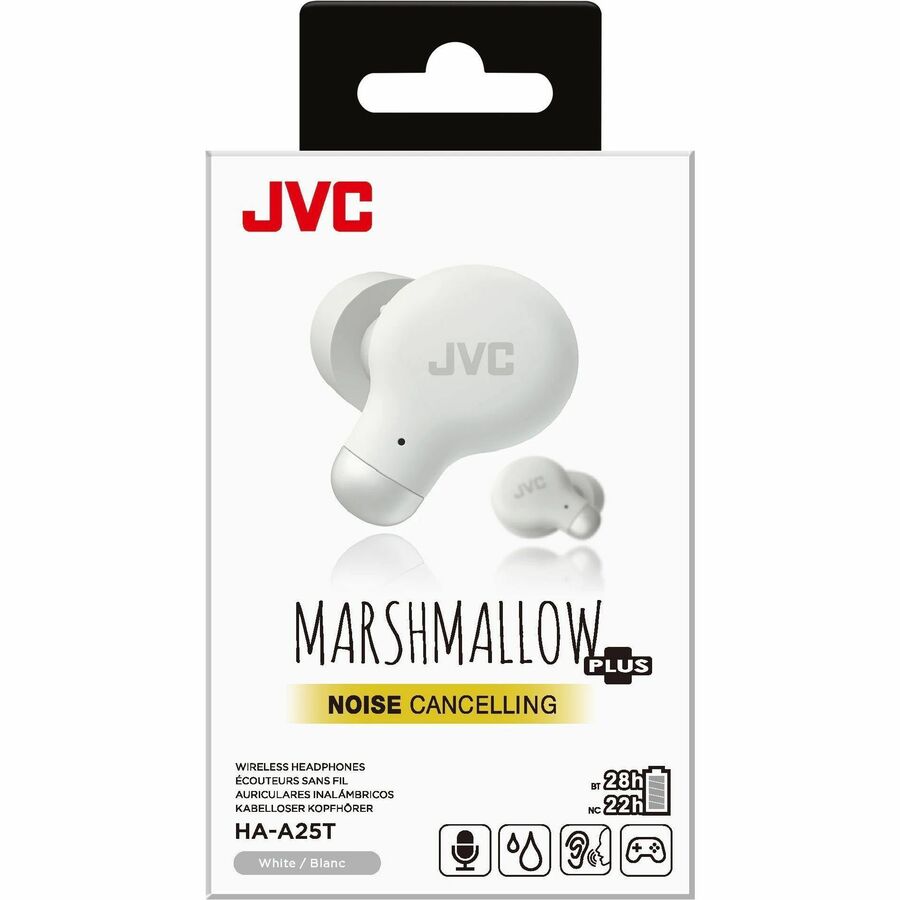Écouteurs sans fil avec mousse à mémoire de forme JVC HA-A25T-W – Blanc