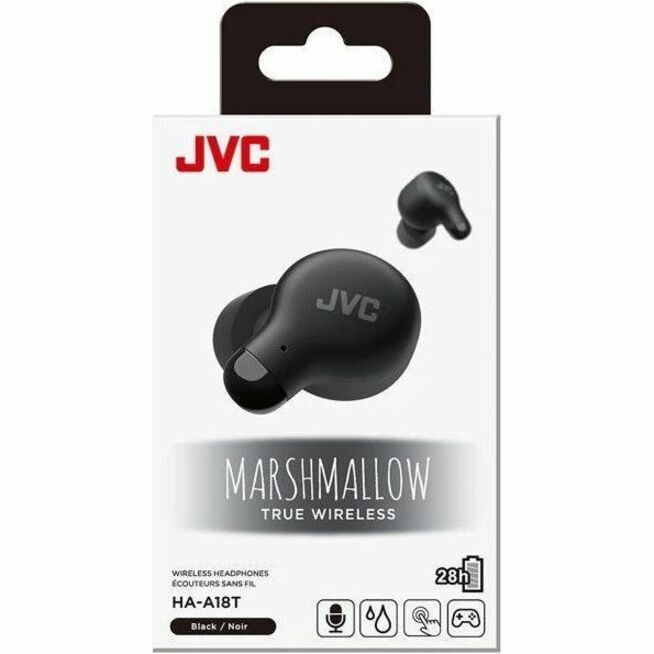 JVC HA-A18T-B True Wireless Memory Foam Earphones — Black