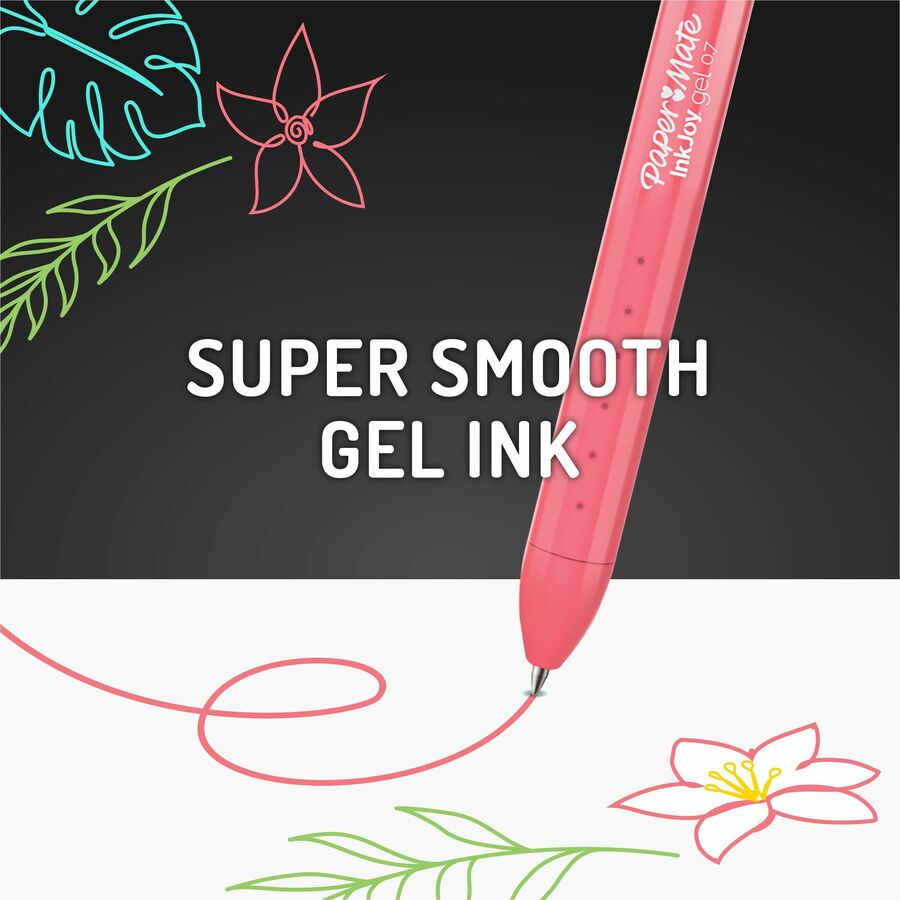 Paper Mate Inkjoy Gel Bright! Pens, Medium Point (0.7mm) - 3-Pack