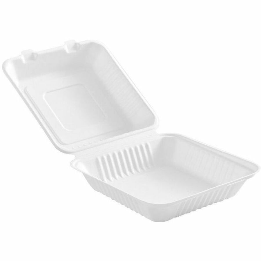 Globe JP901 Sugarcane Fibre Food Containers — White, 200-Pack
