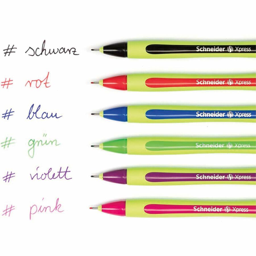 Schneider Xpress fineliner pens, 0.8 mm, assorted 6-pack