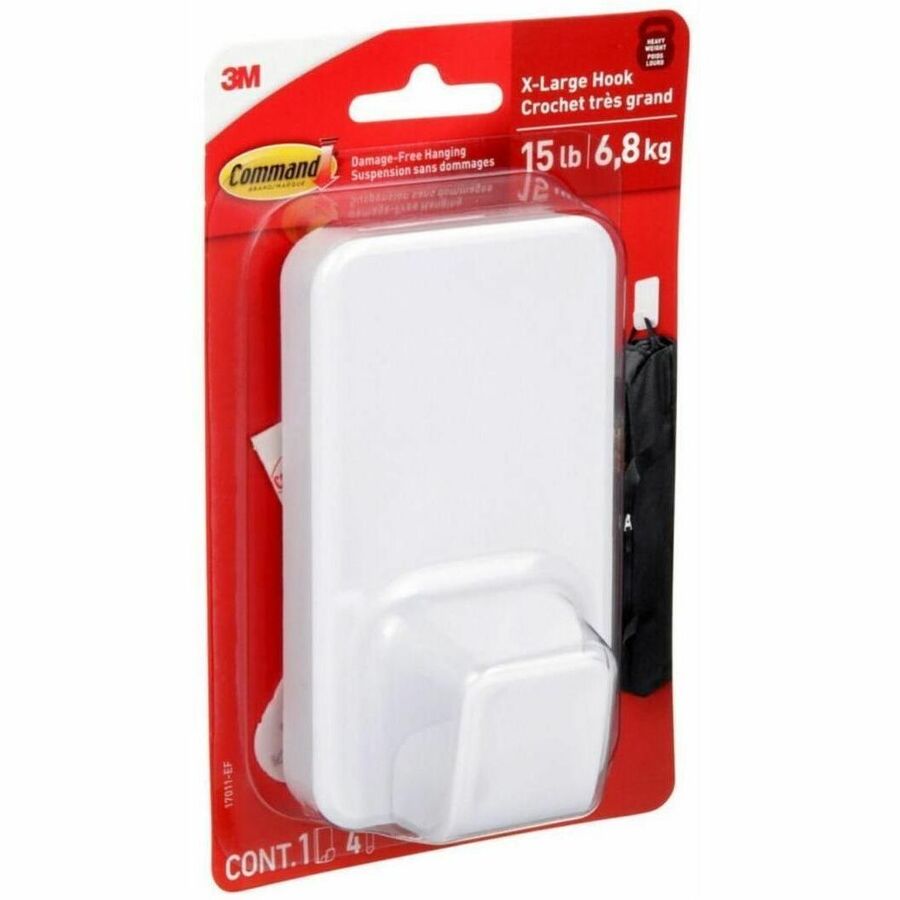 Command X-Large Adhesive Hook 15 lbs White 1/pkg