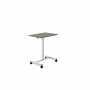 Personal Pneumatic Height Adjustable Table in Absolute Acajou Top Size 28" x 18"