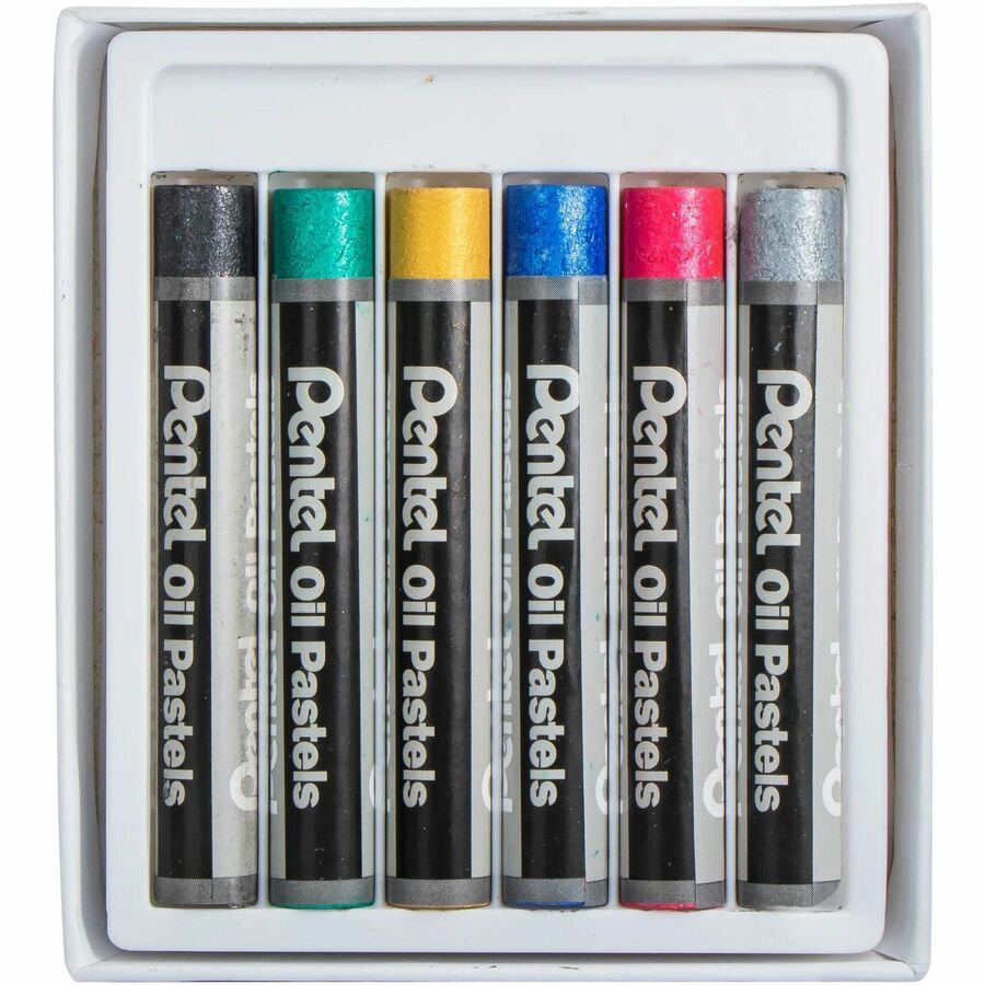 Pentel Arts Metallic Oil Pastels - 6 Pack