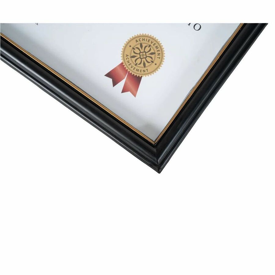 St. James® Certificate/Document/Diploma Frame, 8.5x11" , Black with Gold Trim