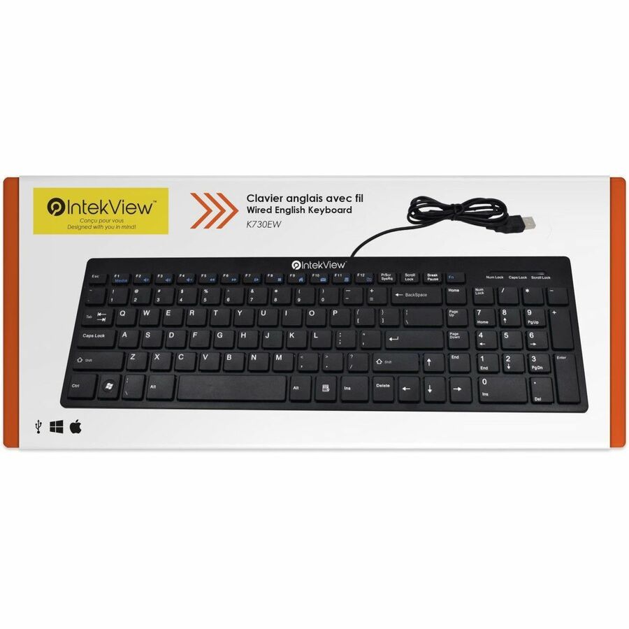 IntekView Wired Slim Keyboard V.2 English - K730EW
