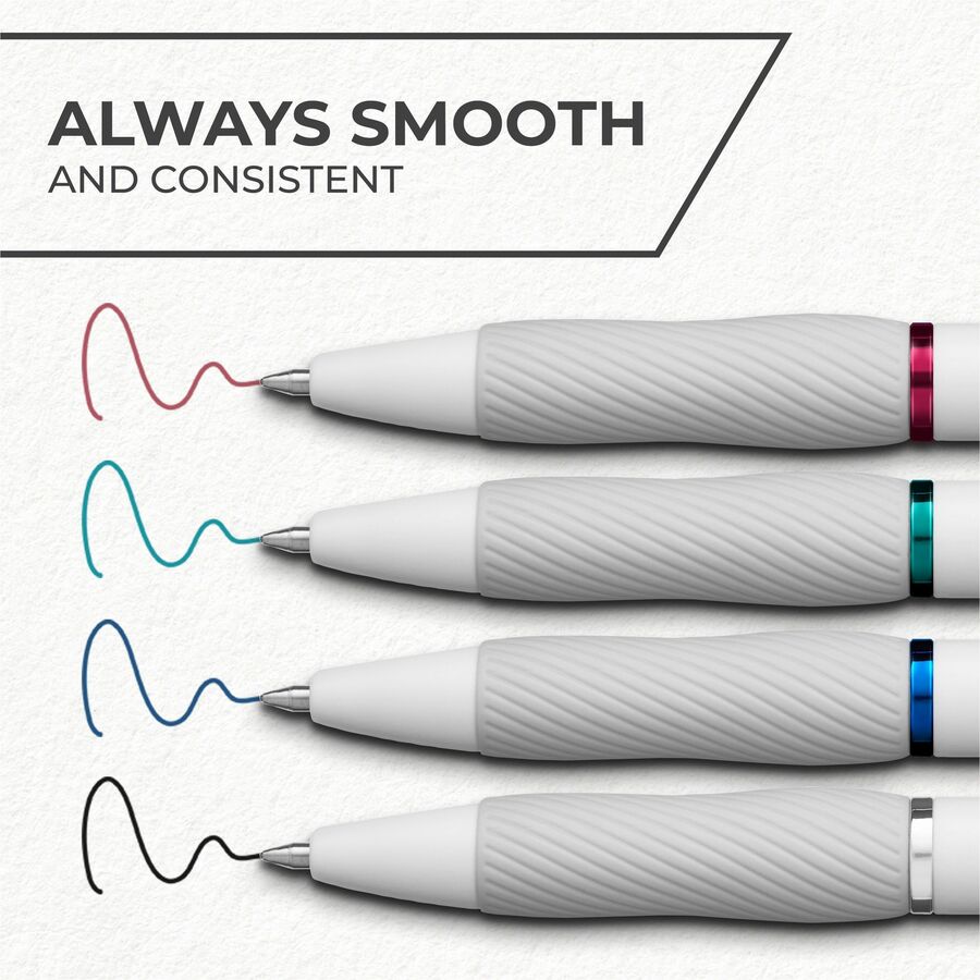 Sharpie S-Gel, White Fashion Barrel, Medium Point (0.7mm) Standard