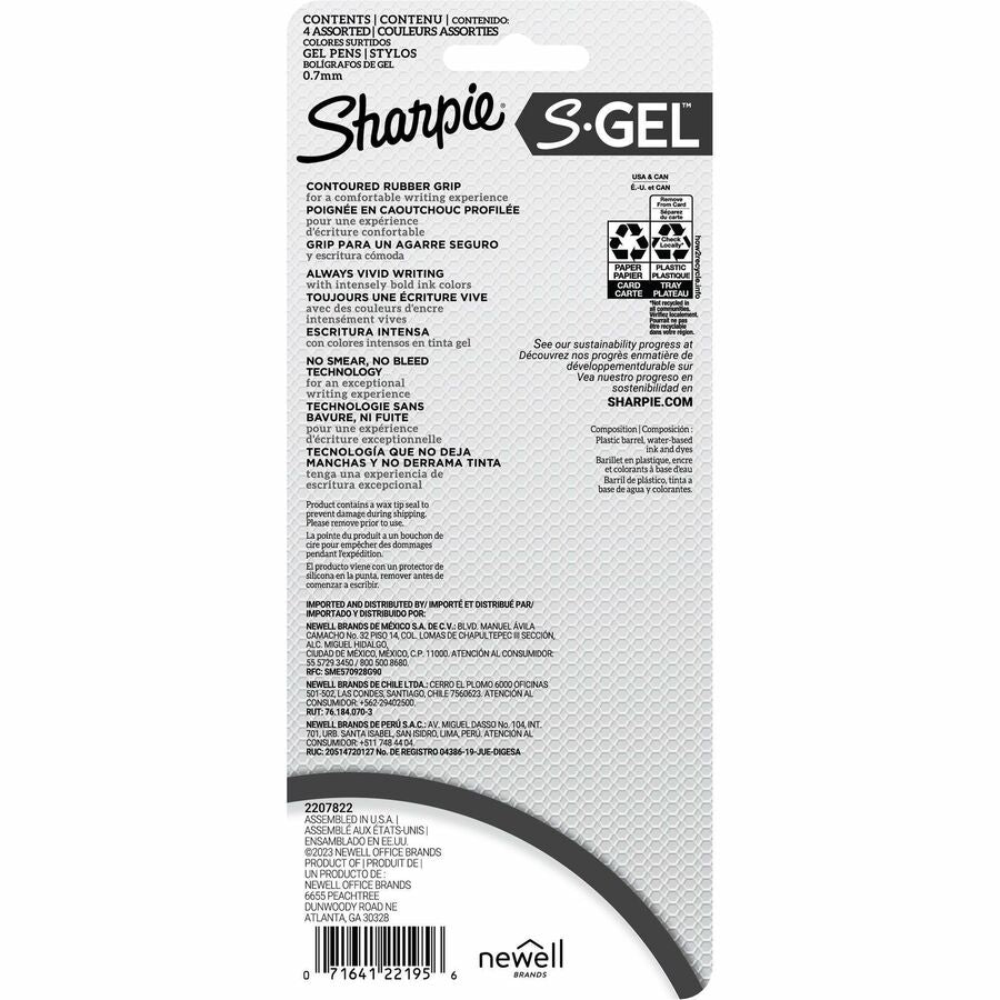 Sharpie S-Gel, White Fashion Barrel, Medium Point (0.7mm) Standard