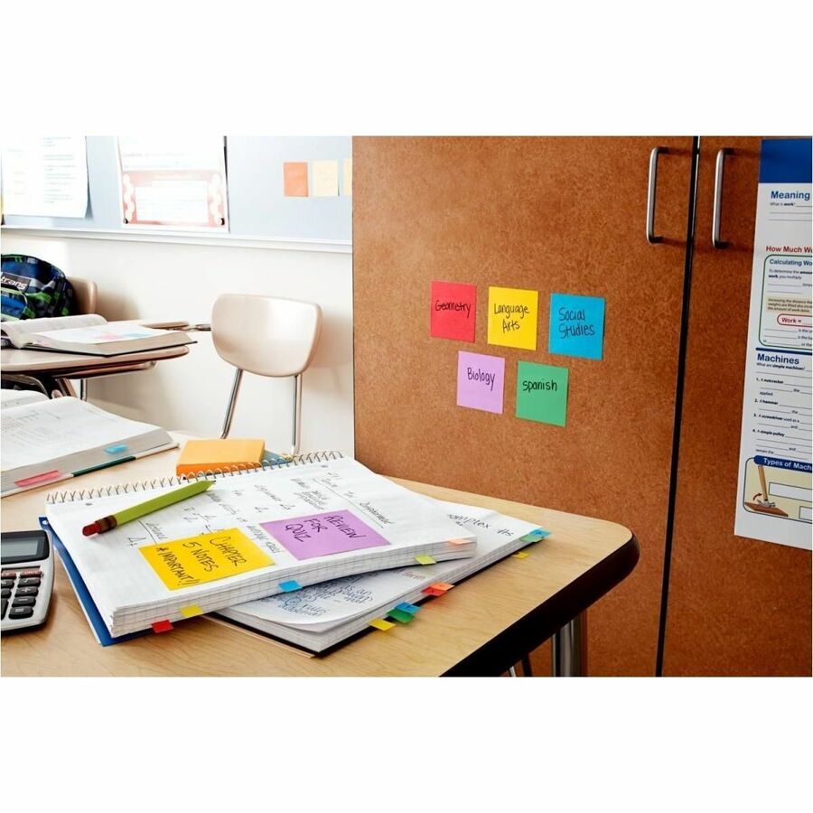 Post-it® Super Sticky Notes 654-5SSCG, 3 in x 3 in (76 mm x 76 mm), Mulberry