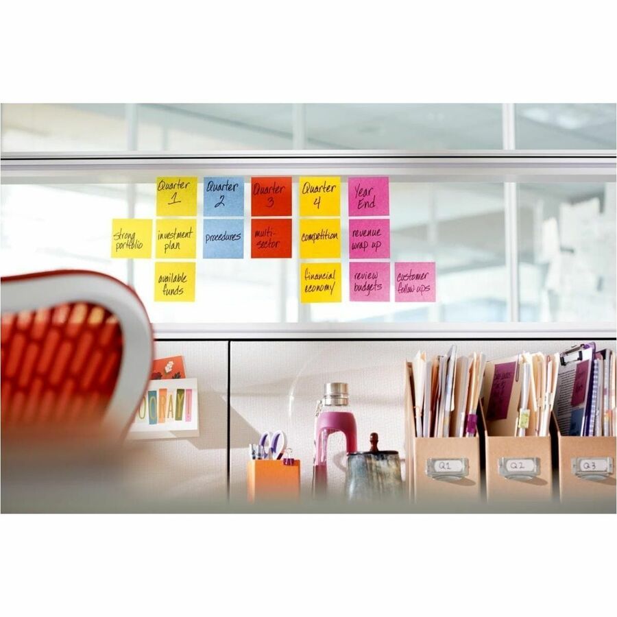 Post-it® Super Sticky Notes 654-5SSCG, 3 in x 3 in (76 mm x 76 mm), Mulberry