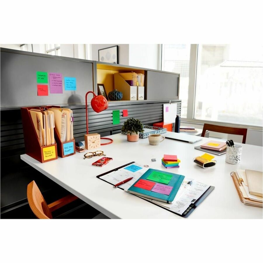 Post-it® Super Sticky Notes 654-5SSCG, 3 in x 3 in (76 mm x 76 mm), Mulberry