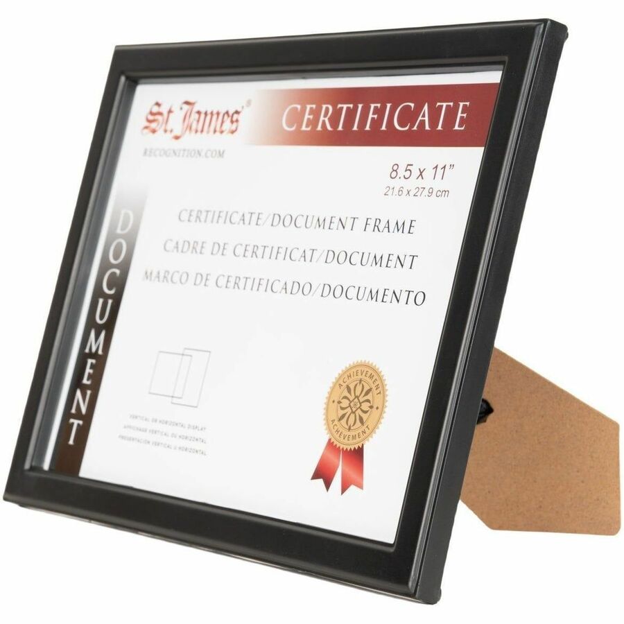 St. James Certificate & Document Frame - 8.5 x 11 in, Black