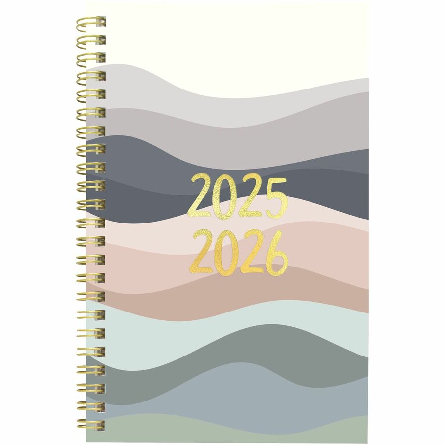 Blueline 2025-2026 Under The Sea 13-Month Weekly/Monthly Academic Planner - July to July - 8" x 5" - Waves - Bilingual