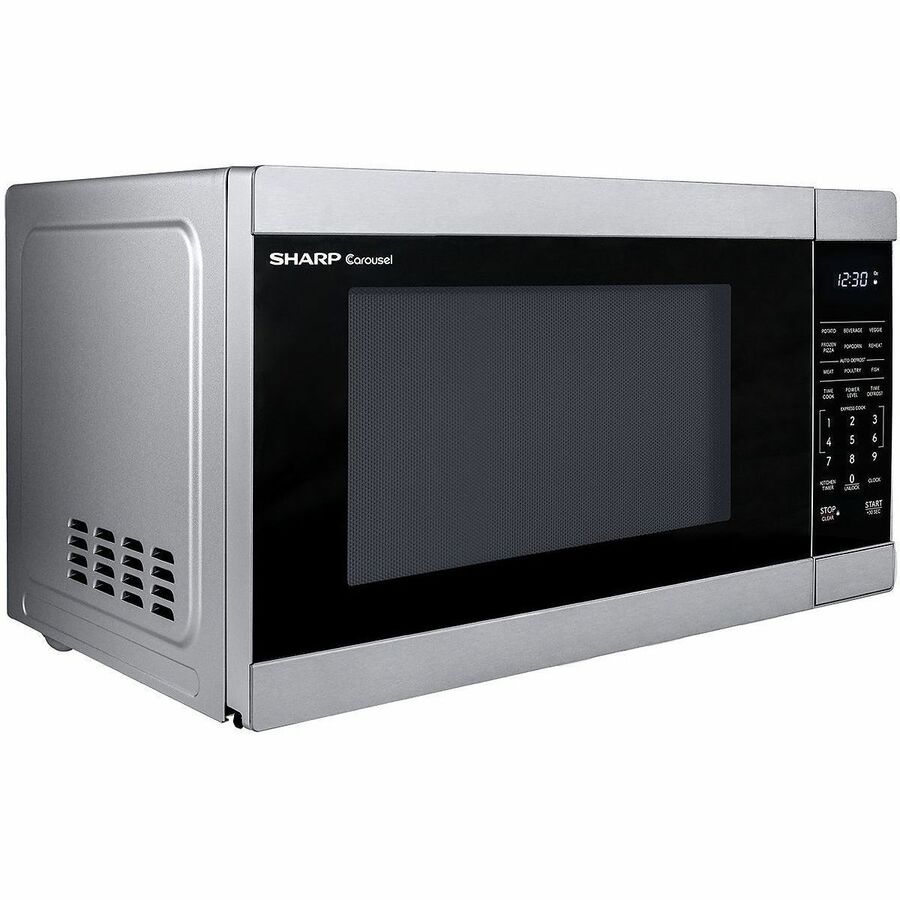 Sharp SMC1162KSC Carousel Countertop Microwave Oven 1.1 c.u. ft. 900W Stainless Steel