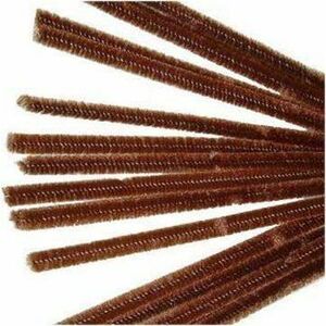 DBLG Import Chenille Stems - Brown, 4 mm x 12 in., 100-Pack