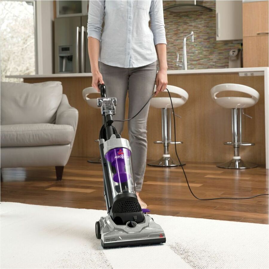 Aspirateur balai sans sac BISSELL AeroSwift Turbo, argent et violet