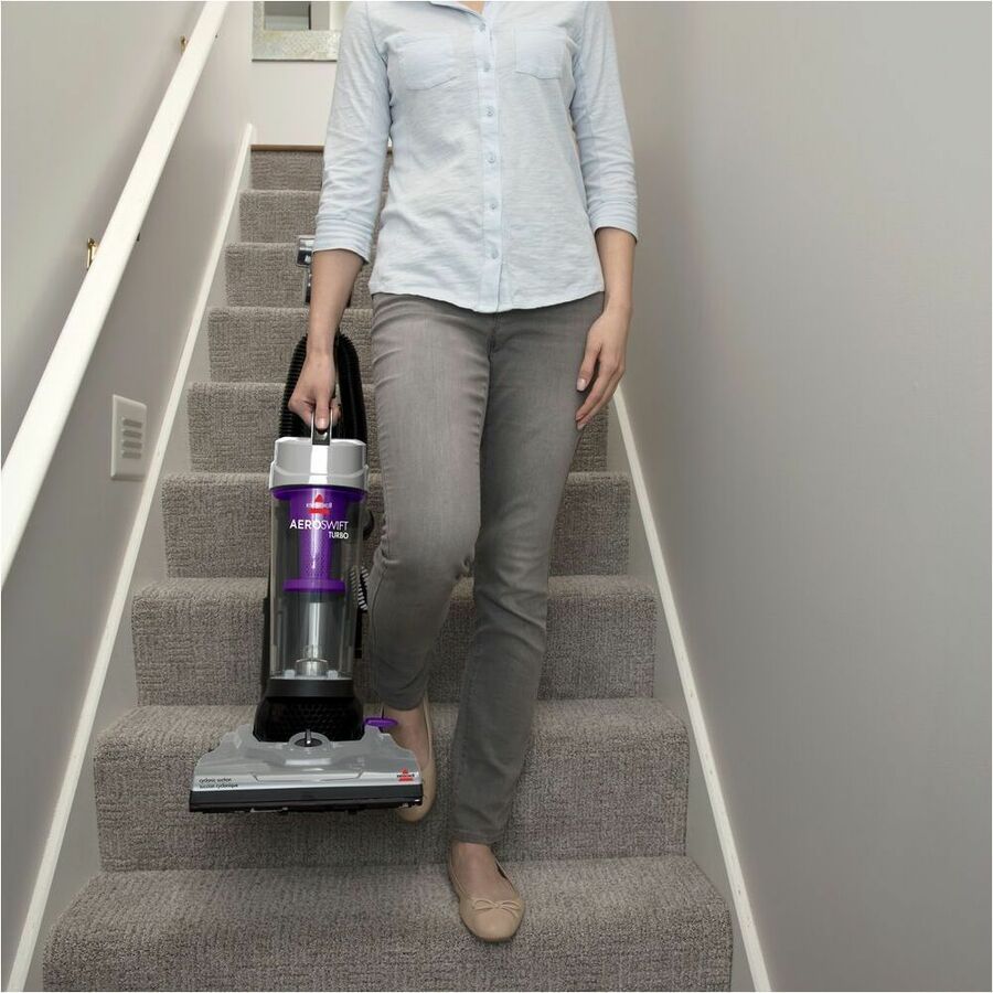 Aspirateur balai sans sac BISSELL AeroSwift Turbo, argent et violet