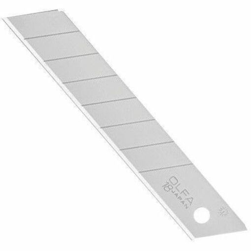 Olfa 18mm BN-L Ratchet Lock Utility Knife With a 10-Pack of Silver Snap Blades