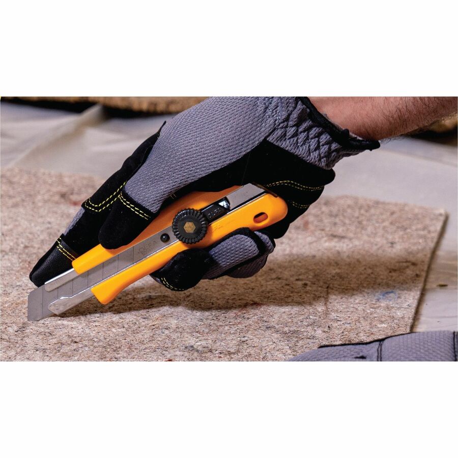Olfa 18mm BN-L Ratchet Lock Utility Knife With a 10-Pack of Silver Snap Blades