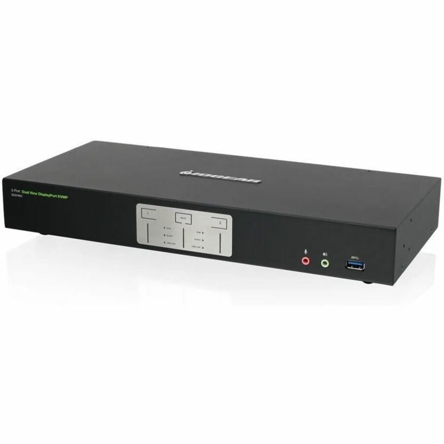 IOGEAR 2-Port 4K Dual View DisplayPort KVMP with USB 3.0 Hub and Audio