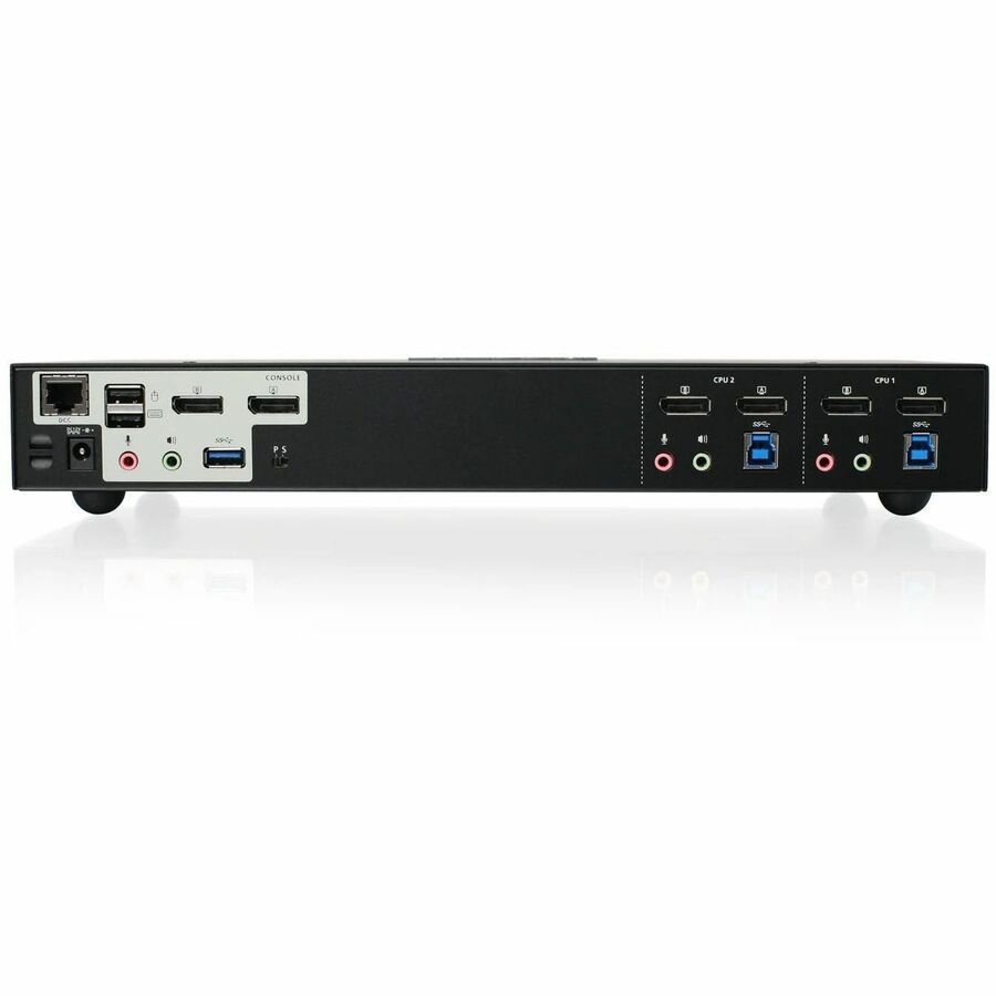 IOGEAR 2-Port 4K Dual View DisplayPort KVMP with USB 3.0 Hub and Audio