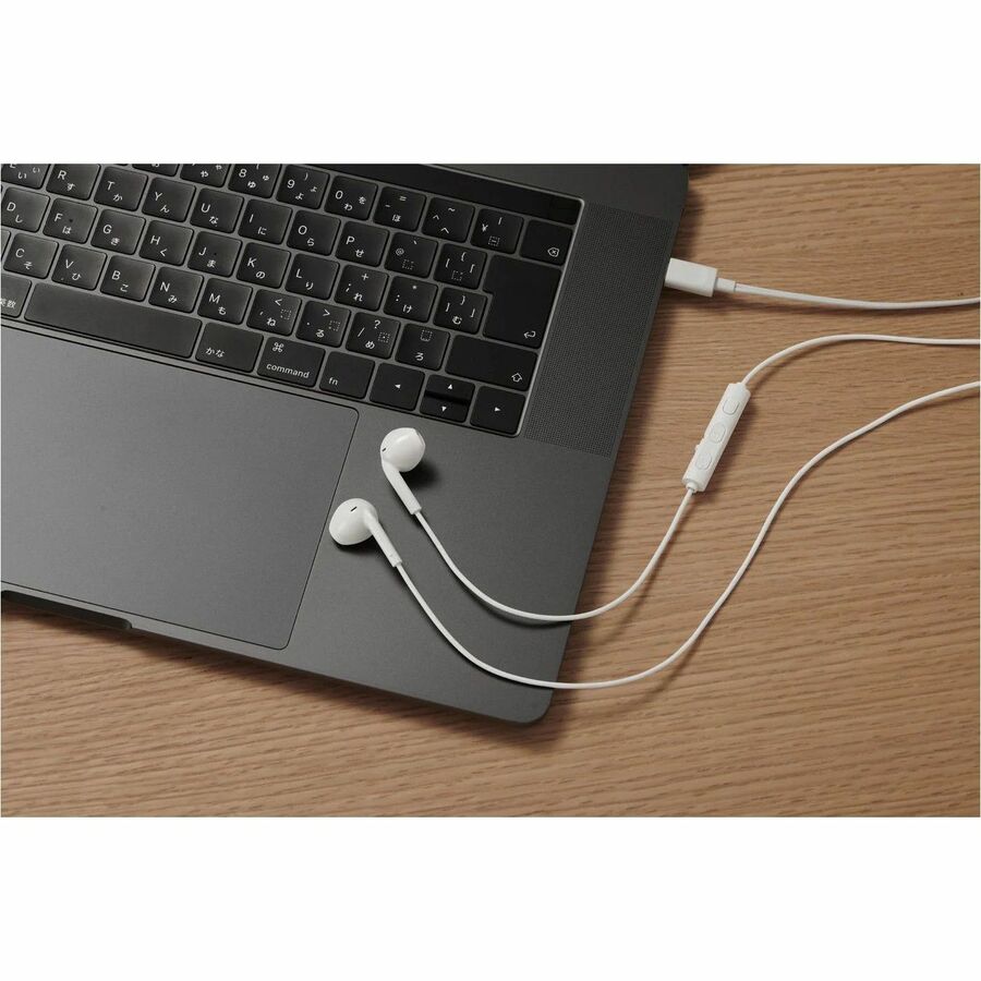 JVC HA-FR17UC-W USB-C Wired Bud Type Headphones - Coconut White