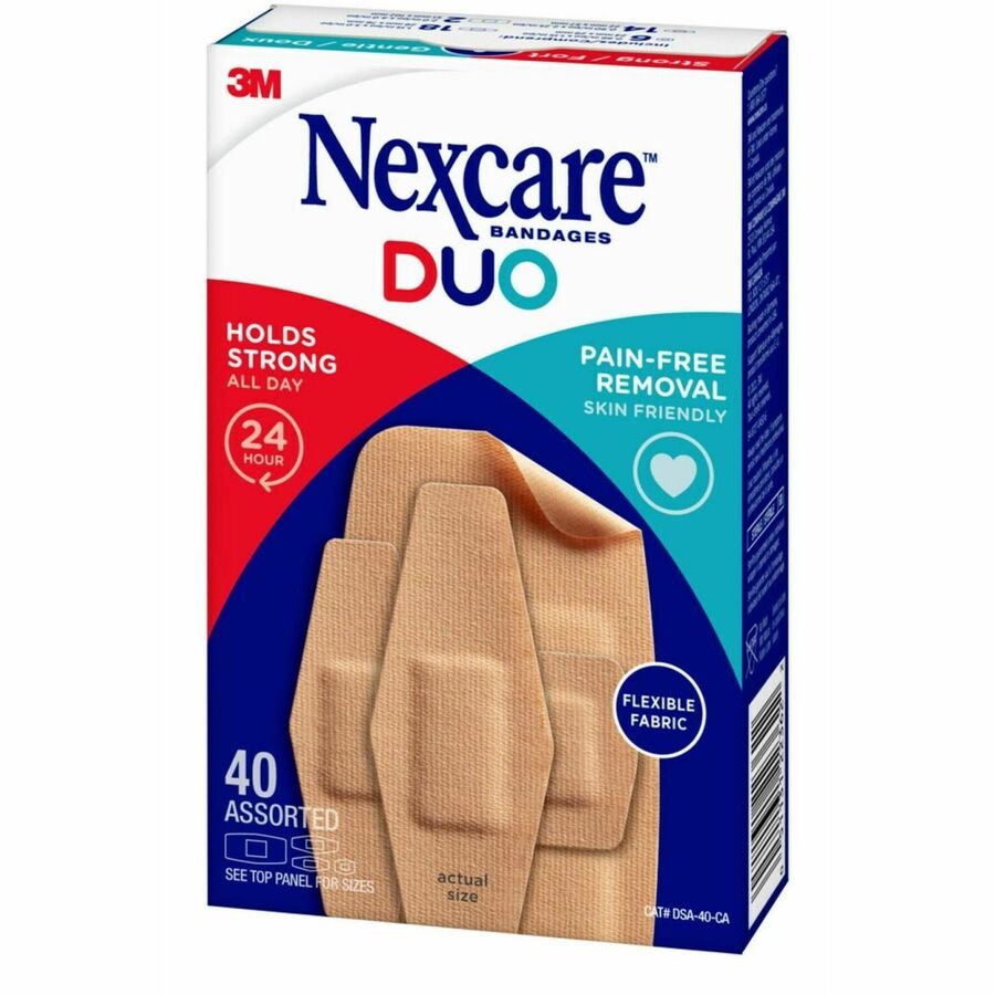 Nexcare Duo Bandages DSA-40-CA, Assorted Sizes, 40/pack