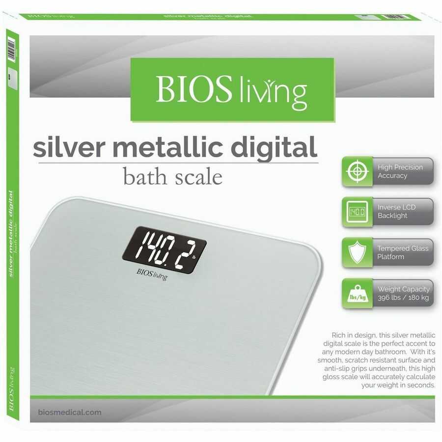 BIOS Living Silver Metallic Digital Scale