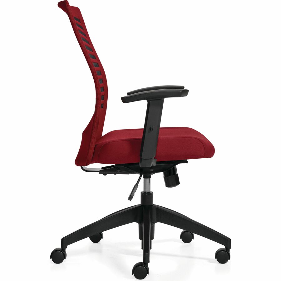 Chaise Basics Elora dossier en maille – Tissu Prism, dossier mi-hauteur, mécanisme synchrone