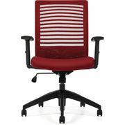 Chaise Basics Elora dossier en maille – Tissu Prism, dossier mi-hauteur, mécanisme synchrone