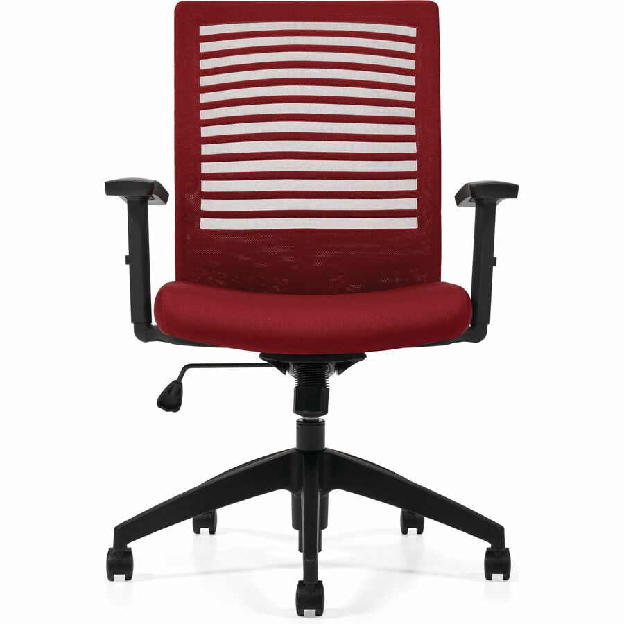 Chaise Basics Elora dossier en maille – Tissu Prism, dossier mi-hauteur, mécanisme synchrone