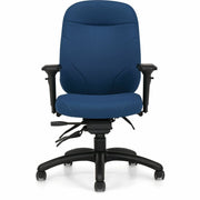 Basics Petite Time Executive Chair – Cobalt Fusion Fabric, High Back, Ergonomic