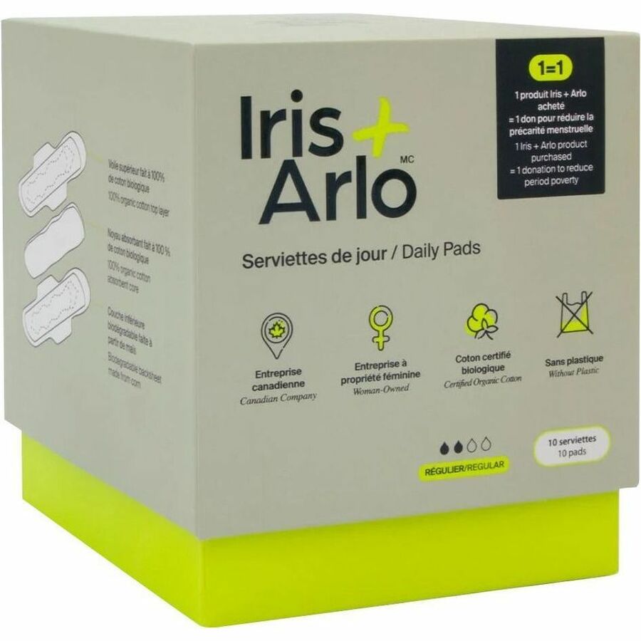 Iris + Arlo 100% Organic Cotton Daily Pads - IAA3250017