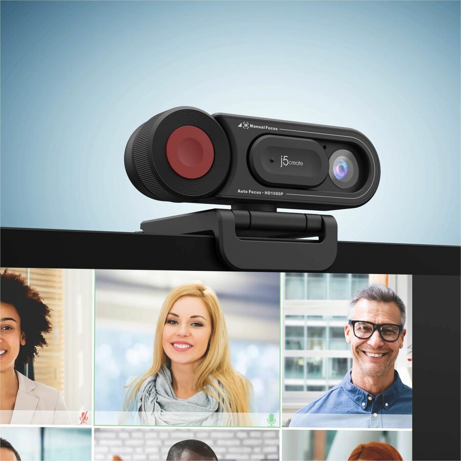 j5create JVU250 Full HD 1080p Webcam with Auto/Manual Focus