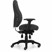 Chaise de direction ergonomique OBUSforme Elite Basics – Tissu Carbone Fusion, dossier mi-hauteur