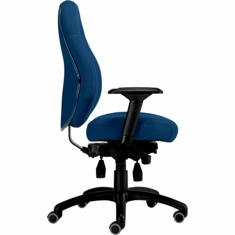 Fauteuil de direction OBUSforme Elite Basics – Tissu Cobalt Fusion, Dossier mi-hauteur, Ergonomique