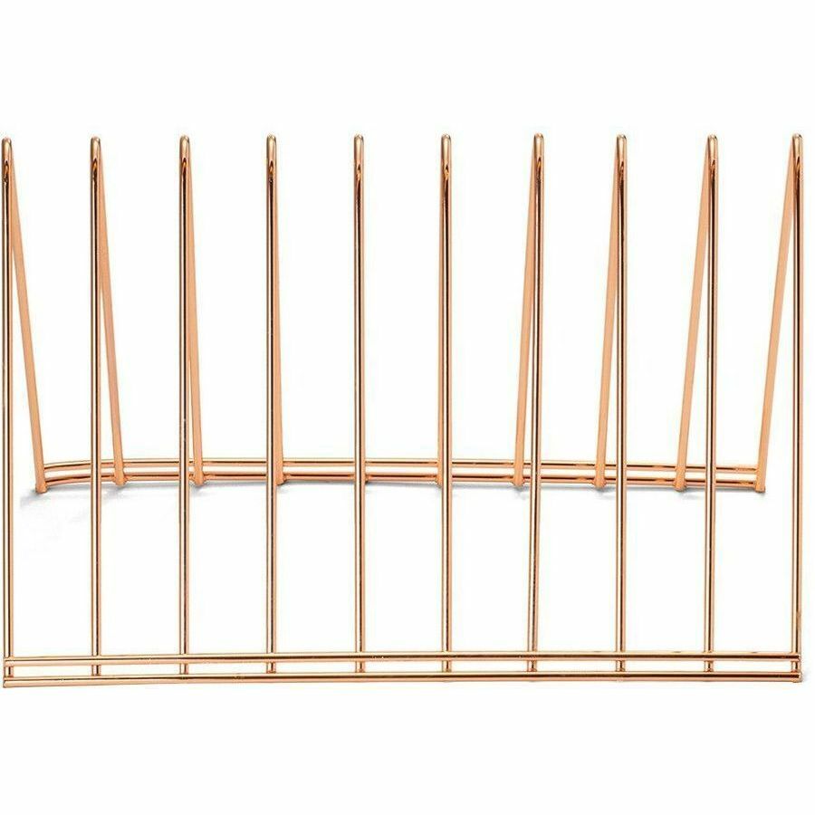 Officemate Triangular Wire File Sorter, Rose Gold